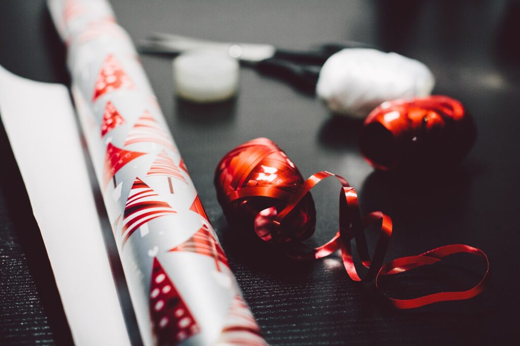 Christmas wrapping, gifts