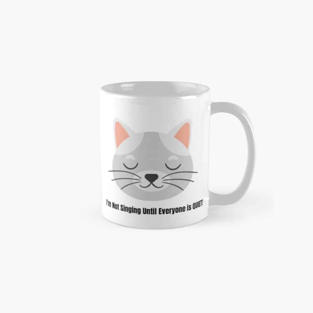 Music-Themed Cat Coffee Mug